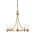 5-Light Chandelier in Matte Black