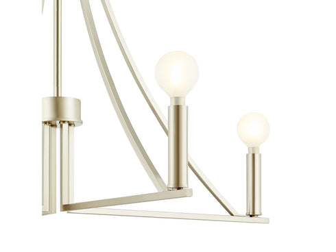 4-Light Chandelier in Brushed Nickel