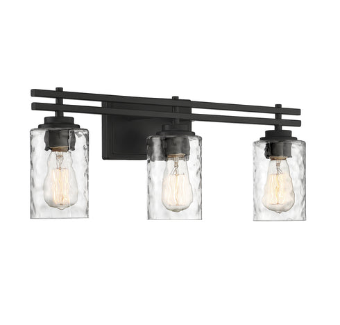 Baxter 3-Light Bathroom Vanity Light in Black