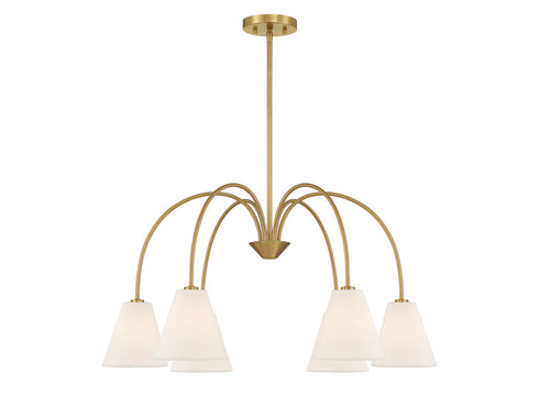 6-Light Chandelier in Matte Black