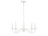 5-Light Chandelier in Natural Brass