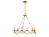 6-Light Chandelier in Matte Black
