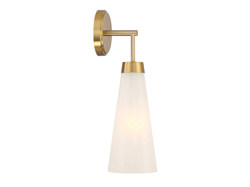 Brevard 1-Light Wall Sconce in Warm Brass