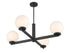 4-Light Chandelier in Matte Black
