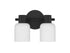 Strand 2-Light Bathroom Vanity Light in Matte Black