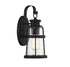 Quinton 1-Light Small Outdoor Wall Lantern in Matte Black