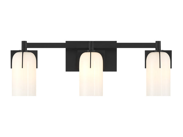 Caldwell 3-Light Bathroom Vanity Light in Matte Black