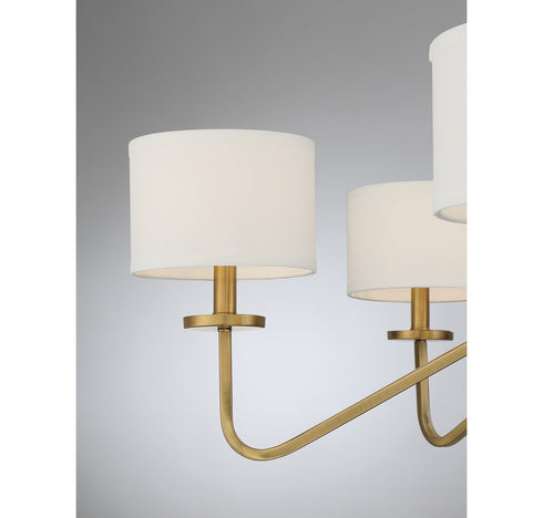 6-Light Chandelier in Matte Black