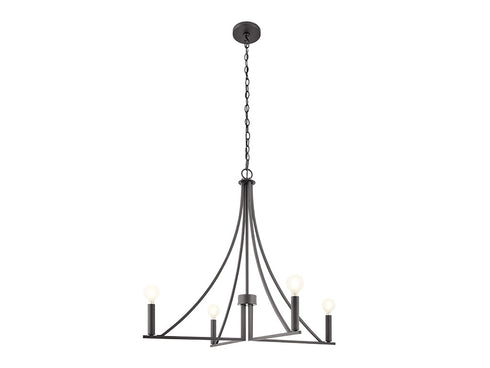 4-Light Chandelier in Brushed Nickel