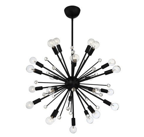 Galea 24-Light Chandelier in
Matte Black
