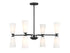 8-Light Chandelier in Natural Brass
