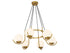 Abella 6-Light Chandelier in Warm Brass