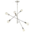 6-Light Chandelier in Polished Nickel