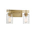 Baxter 2-Light Bathroom Vanity Light in Warm Brass
