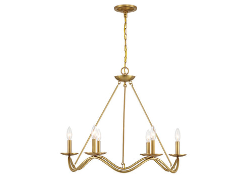 6-Light Chandelier in Matte Black