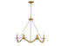 6-Light Chandelier in Matte Black