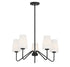 5-Light Chandelier in Matte Black