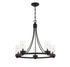 5-Light Chandelier in Matte Black