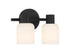 Strand 2-Light Bathroom Vanity Light in Matte Black