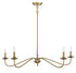 5-Light Chandelier in Matte Black