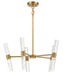 Arlon 10-Light LED Pendant in Warm Brass
