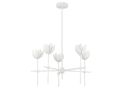 5-Light Chandelier in Matte Black