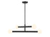 4-Light Chandelier in Matte Black