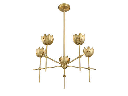 5-Light Chandelier in Matte Black