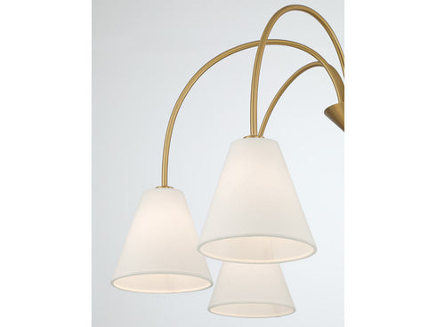 6-Light Chandelier in Matte Black
