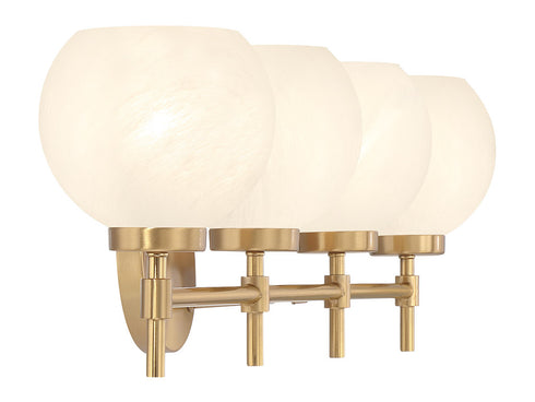 Hannah 4-Light Bathroom Vanity Light in Matte Black