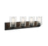 Sheppard 4-Light Bathroom Vanity Light in Satin Nickel with Greywood