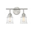 Fuller 2-Light Bathroom Vanity Light in Satin Nickel