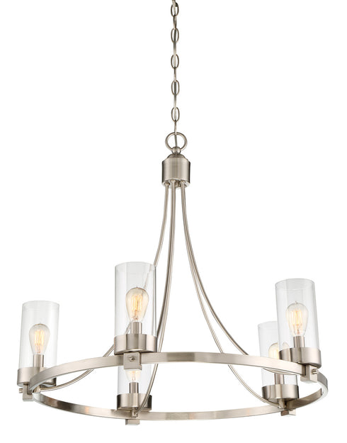 5-Light Chandelier in Matte Black