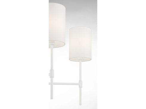 5-Light Chandelier in Bisque White
