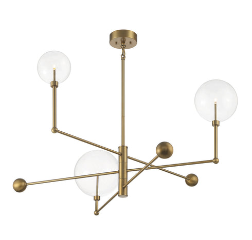 3-Light Chandelier in English Bronze
