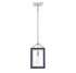 Champlin 1-Light Pendant in Gray with Polished Nickel Accents
