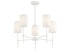 5-Light Chandelier in Bisque White