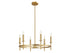 6-Light Chandelier in Brushed Nickel