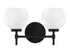 Hannah 2-Light Bathroom Vanity Light in Matte Black