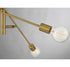 6-Light Chandelier in Natural Brass