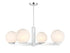 4-Light Chandelier in Matte Black