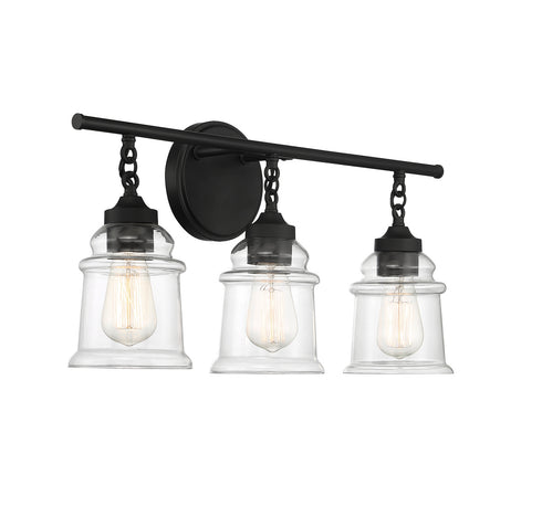 Fuller 3-Light Bathroom Vanity Light in Satin Nickel