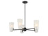 5-Light Chandelier in Natural Brass