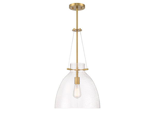 Foster 1-Light Pendant in Warm Brass