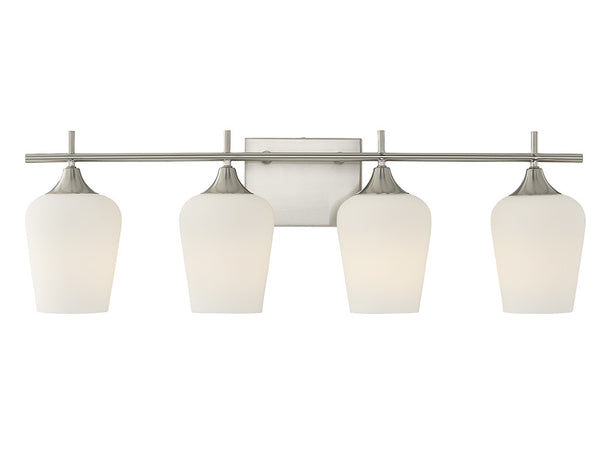Octave 4-Light Bathroom Vanity Light in Satin Nickel