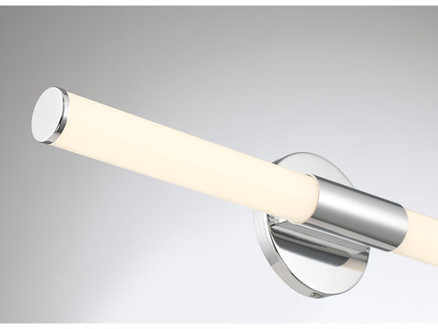 Connor 24" Mini Tube LED Cylinder Vanity Light in Chrome