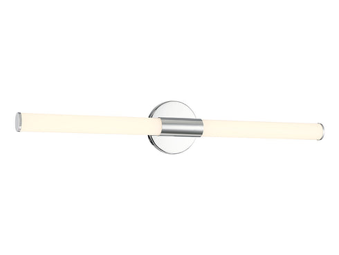 Connor 30" Mini Tube LED Cylinder Vanity Light in Chrome