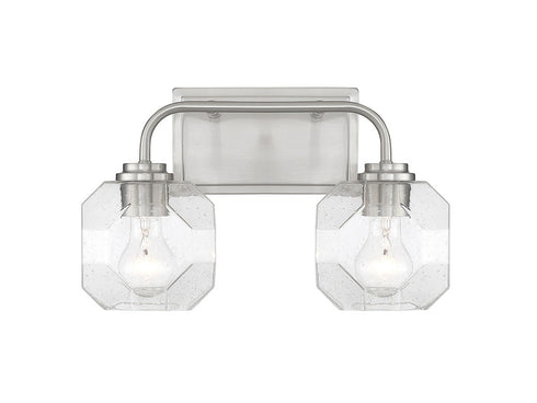 Baldwin 2-Light Bathroom Vanity Light in Satin Nickel