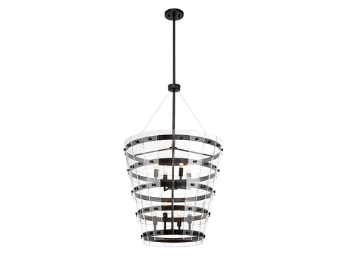 Ventari 8-Light Pendant in Matte Black