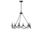 6-Light Chandelier in Matte Black